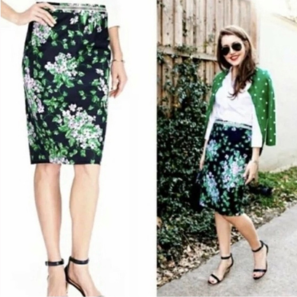 Talbots The Oprah Magazine Collection Floral Pencil Skirt Size 8